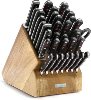 Wusthof Classic Thirty-Six Piece Block Set, One Size, Black, Stainless Steel