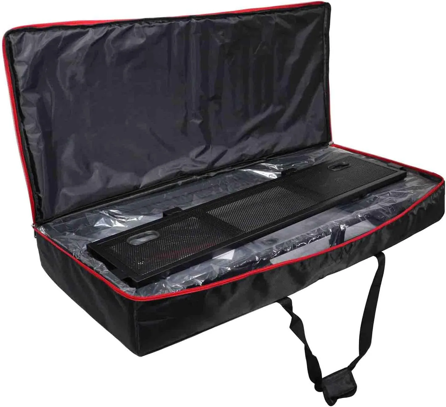XF-VISTA BL MK2 VISTA VISTA DJ Booth Facade Table Station with White/Black Scrim kit and Padded Travel Bag | Black Hardware