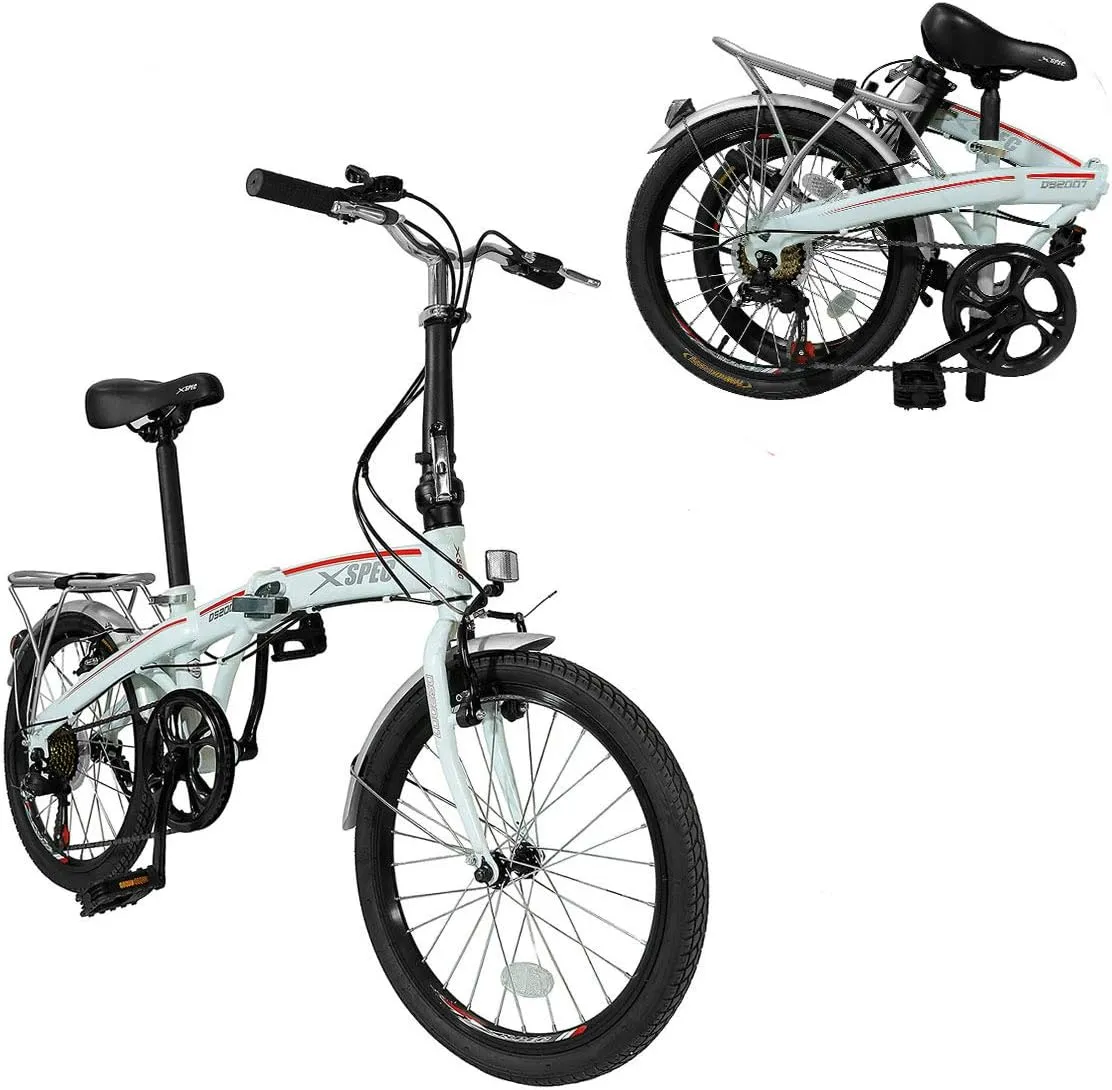 Xspec 20" 7 Speed Folding Compact City Commuter Bike (NOT an Electric Bike)