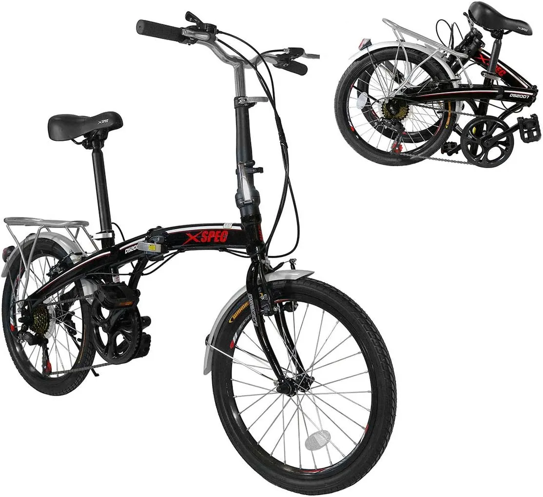 Xspec 20" 7 Speed Folding Compact City Commuter Bike (NOT an Electric Bike)