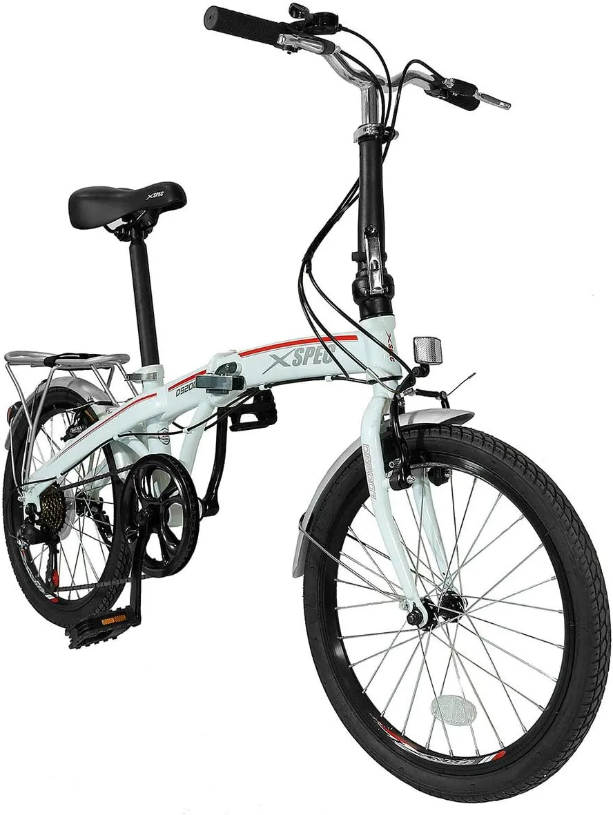 Xspec 20" 7 Speed Folding Compact City Commuter Bike (NOT an Electric Bike)