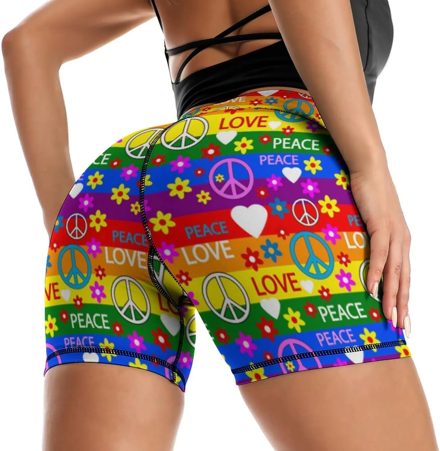 Yoga Shorts for Women High Waisted Biker Shorts Gym Athletic Running Workout Yoga Pants