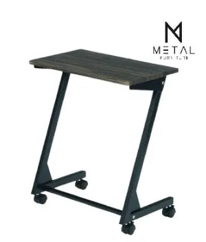 Z Shape Laptop Table Metal Frame With Wheels