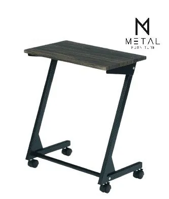 Z Shape Laptop Table Metal Frame With Wheels