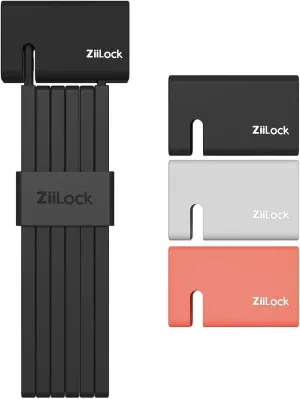 Ziilock M Compact Folding Bike Lock-Heavy Duty Anti-Theft -Lightweight-Chain Lock-38 inch for Bike, Motorcycle, Bicycle, Gate, Fence-with 3 Keys & 2 Mounting Brackets